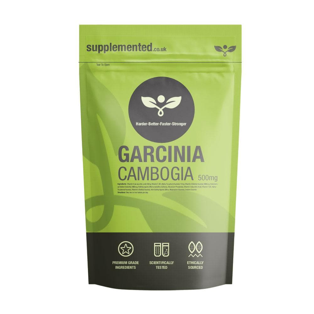 Garcinia Cambogia (Hydroxycitric Acid) Extract 500mg Capsules - Supplemented